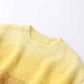 BTS Suga Inspired Yellow Contrast Mohair Sweater