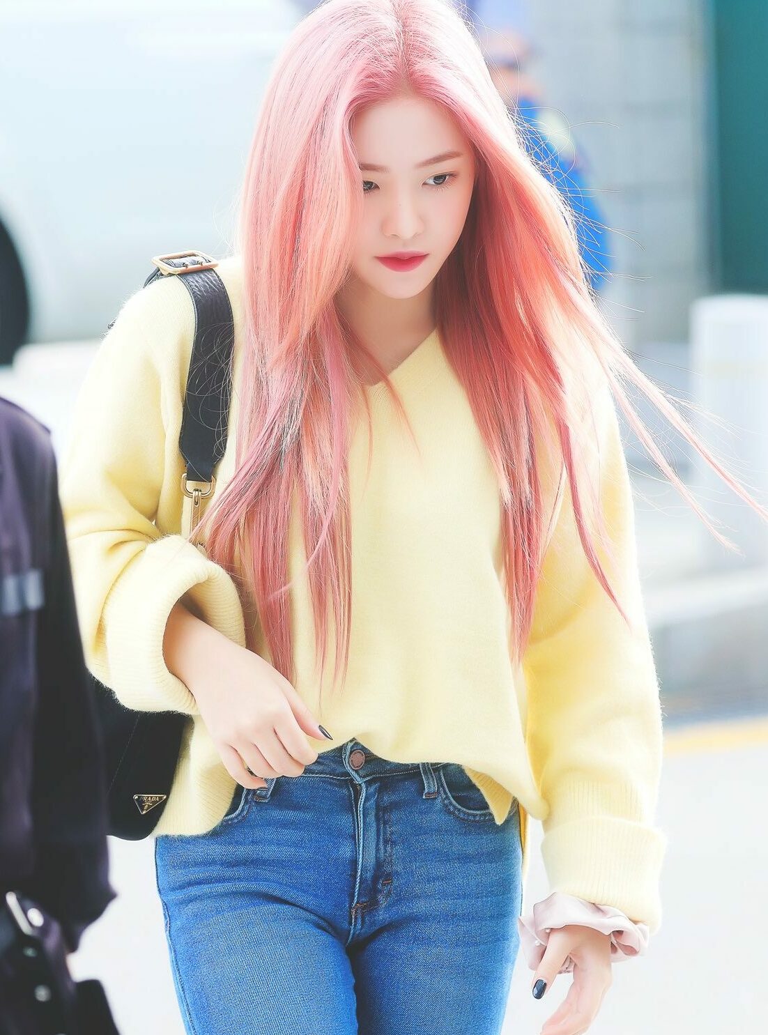 Red Velvet Yeri Inspired Light Yellow V-Neck Sweater