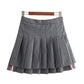 Red Velvet Yeri-Inspired Grey Irregular Pleated Skirt