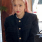Red Velvet Yeri Inspired Black Tweed Black Jacket