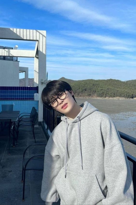 Stray Kids Jeongin Inspired Gray Hooded Sweater