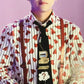 BTS Taehyung Inspired  White Striped Long-Sleeved Heart Design