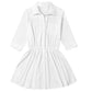 White Blackpink Jisoo-inspired Button Up Shirt Dress