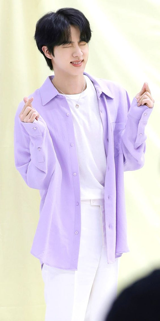 BTS Jin Inspired Purple Chiffon Cardigan