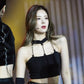 Itzy Lia Inspired Black Tube Crop Top With Chains