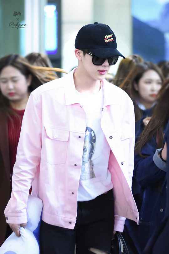 Bts Jin Airport fashion Outfit