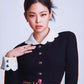 Blackpink Jennie Inspired Petal Collar Long-Sleeved Suit And Skirt