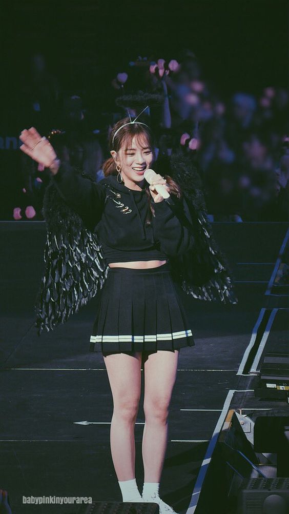 Blackpink Jisoo Inspired Black Pleated Skirt With White Stripes