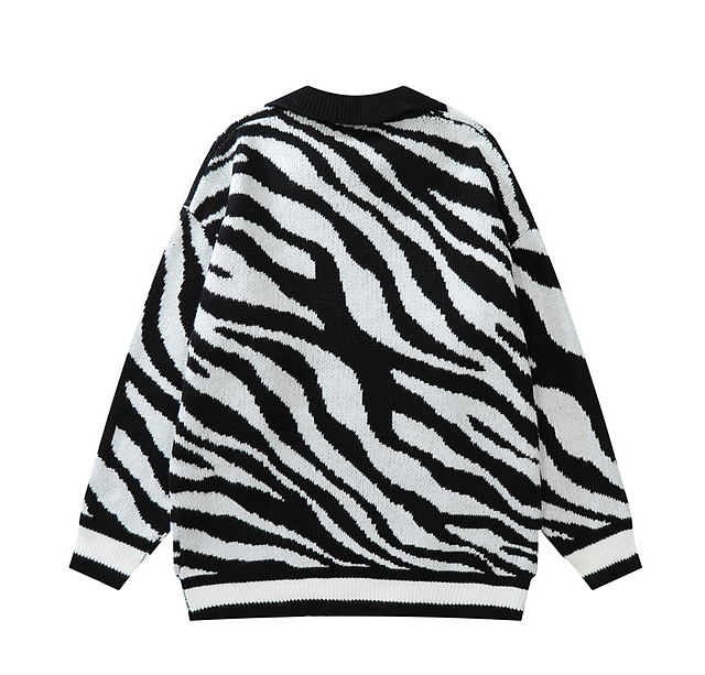 Enhyphen Sunoo Inspired Zebra Style Wool Sweater