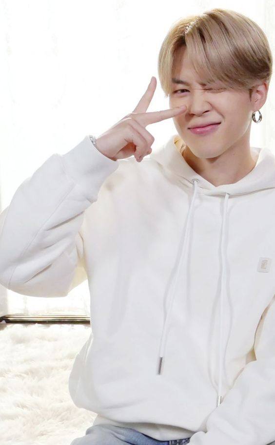 BTS Jimin Inspired White Casual Hooded Sweater