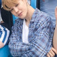 BTS Jimin Inspired Loose PoLo Collar Contrast Plaid Shirt