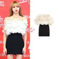 Blackpink Lisa Inspired White Tube Top Ruffled Dress