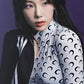 SNSD Taeyeon Inspired White Fitted Long-Sleeved With Black Moon