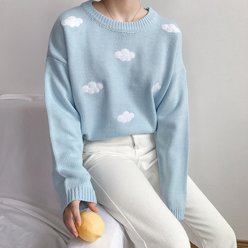 Bouncy Clouds Knitted Sweater