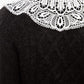 Blackpink Rose Inspired Black Lace Collar Cardigan