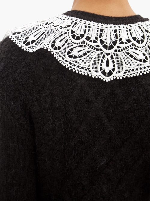 Blackpink Rose Inspired Black Lace Collar Cardigan